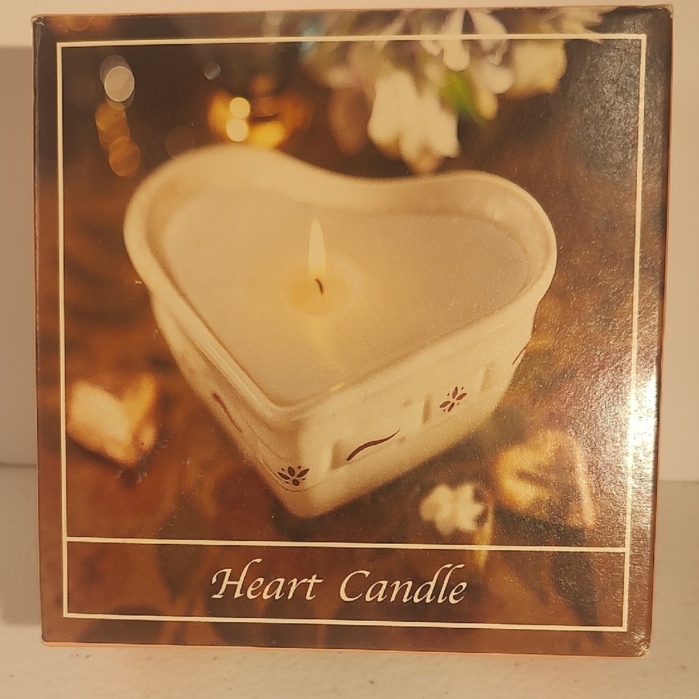 Heart Shaped Cream Candle